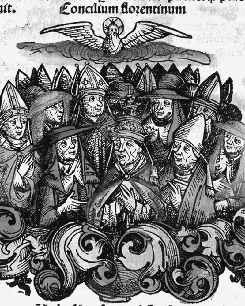The Council of Florence, 15th-century woodcut